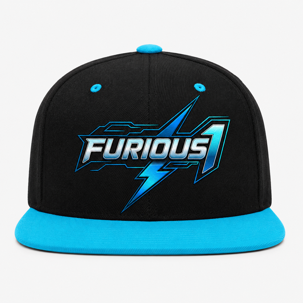 Furious 1 Black & Teal Snapback Hat